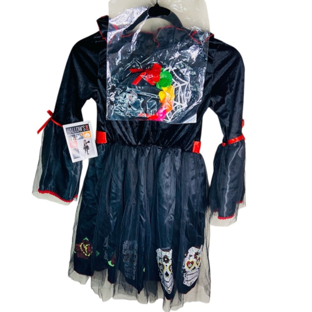 HALLOW’S EVE Day of The Dead Tulled
Dress Halloween Costume Girl’s Size Large 10 - Picture 3 of 9